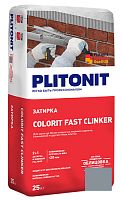 Затирка для клинкера под пистолет PLITONIT COLORIT FAST CLINKER графит, 25 кг
